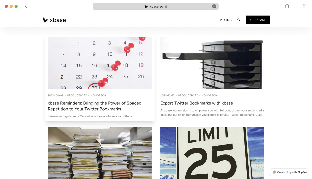 BlogPro demo blog