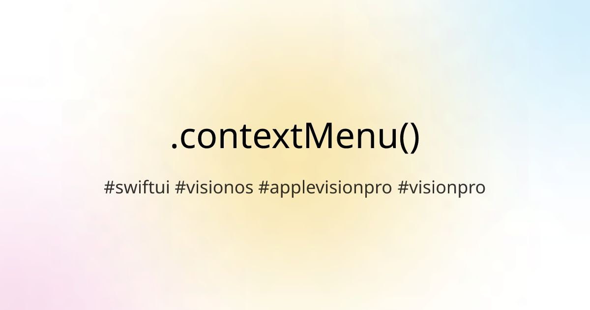 .contextMenu()