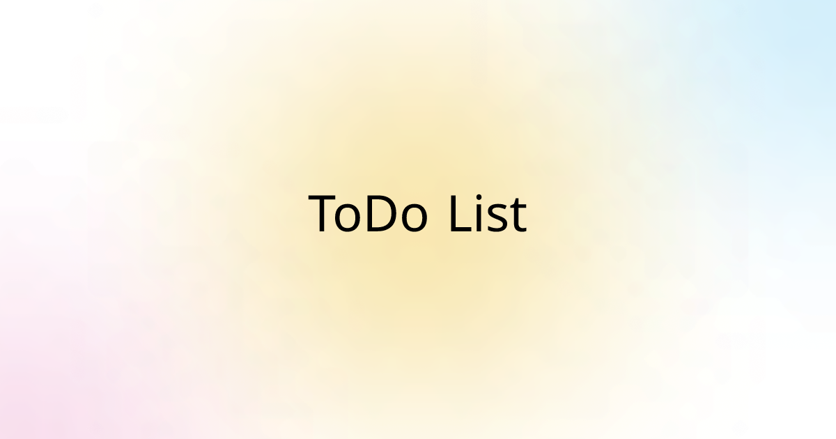 ToDo List