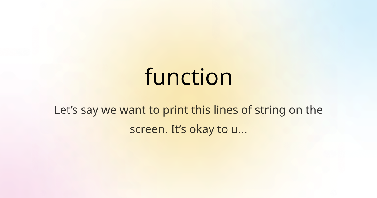 function