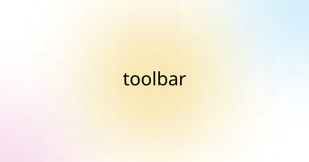 toolbar