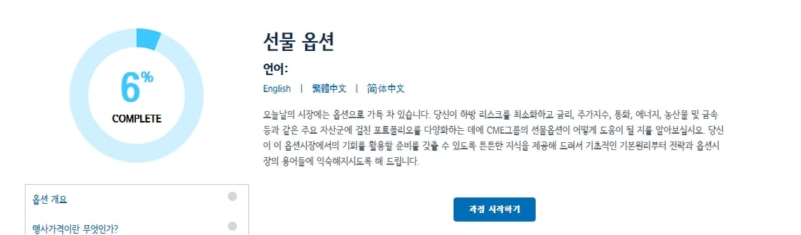 CME 거래소 기본 선물옵션 초보 교육