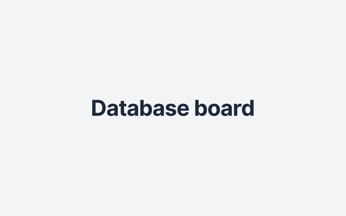 Database board