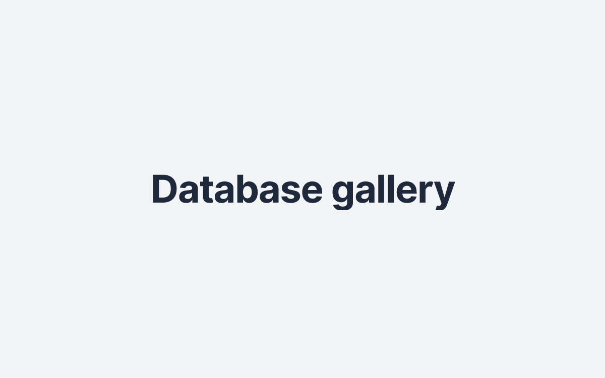 Database gallery