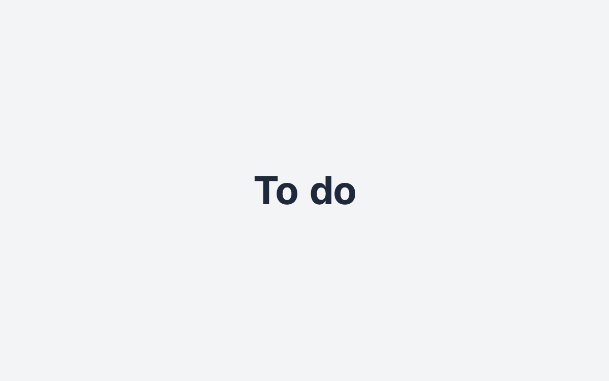 To do
